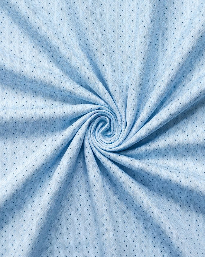 Ice Blue Geometric Dobby Texture