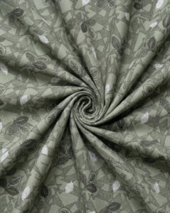 Sage Geo Leaf Cotton