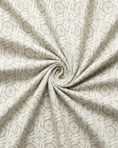 Beige Geometric Mandala Circle Print