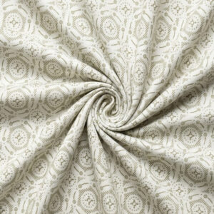 Beige Geometric Mandala Circle Print