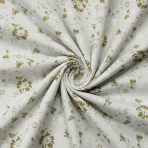 Sage Green Vintage Floral Print