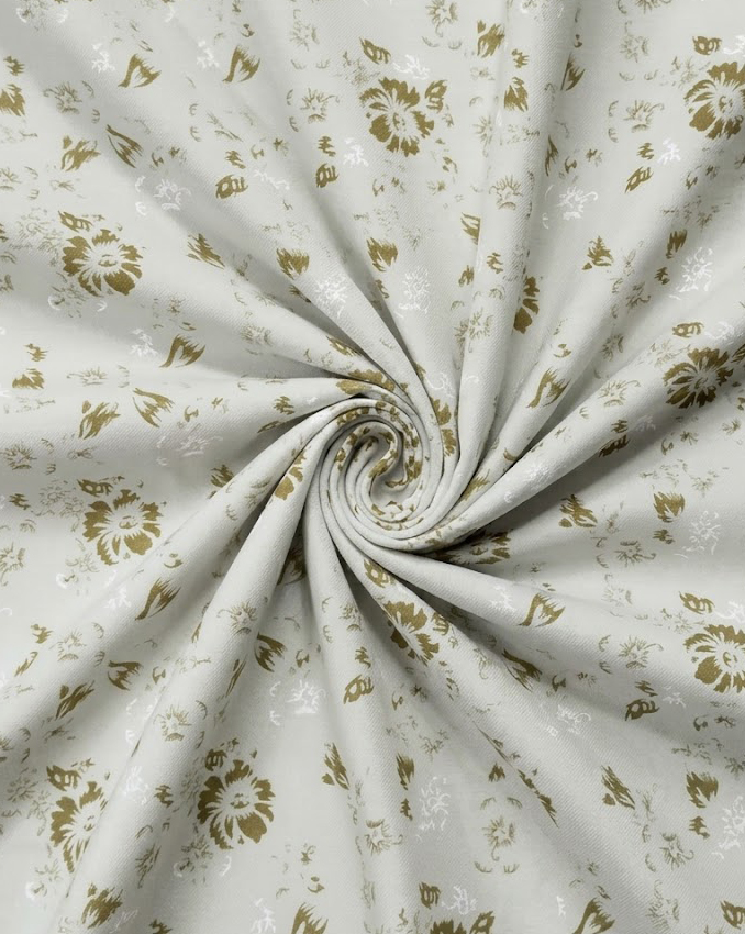 Sage Green Vintage Floral Print