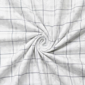 White & Grey Subtle Floral Check