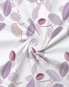Lavender & Maroon Leaf Motif