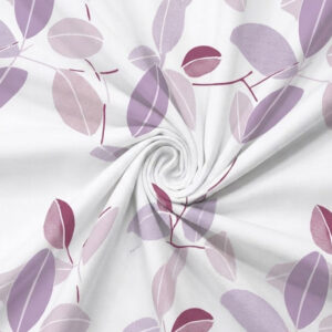 Lavender & Maroon Leaf Motif