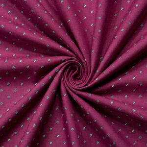 Burgundy Ditsy Dot Print