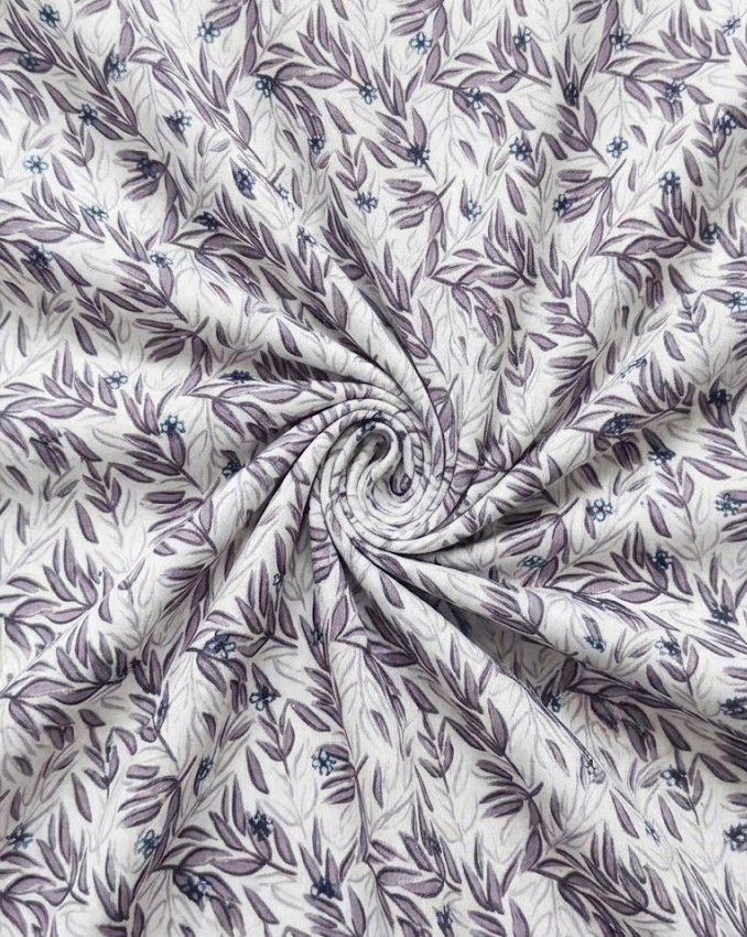 Lilac & Slate Blue Vine Floral