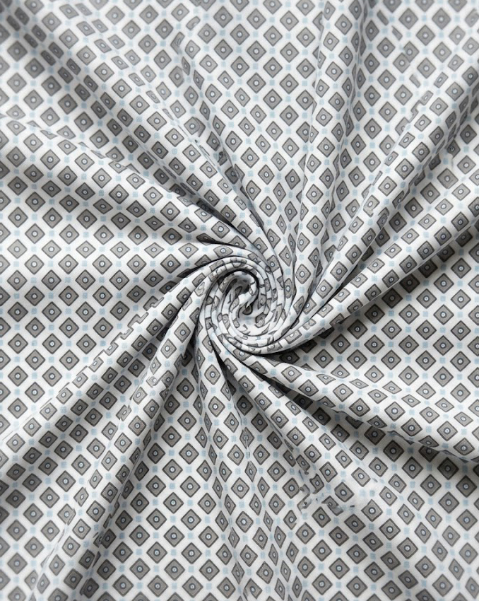 Grey & White Diamond Dot Geometric