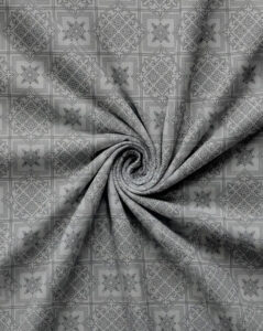 Grey & White Geometric Medallion Tile