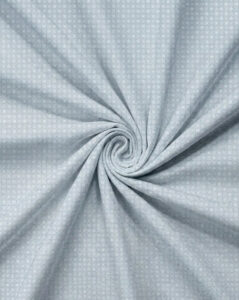Ice Blue Geometric Quatrefoil Cotton