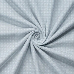 Ice Blue Geometric Quatrefoil Cotton