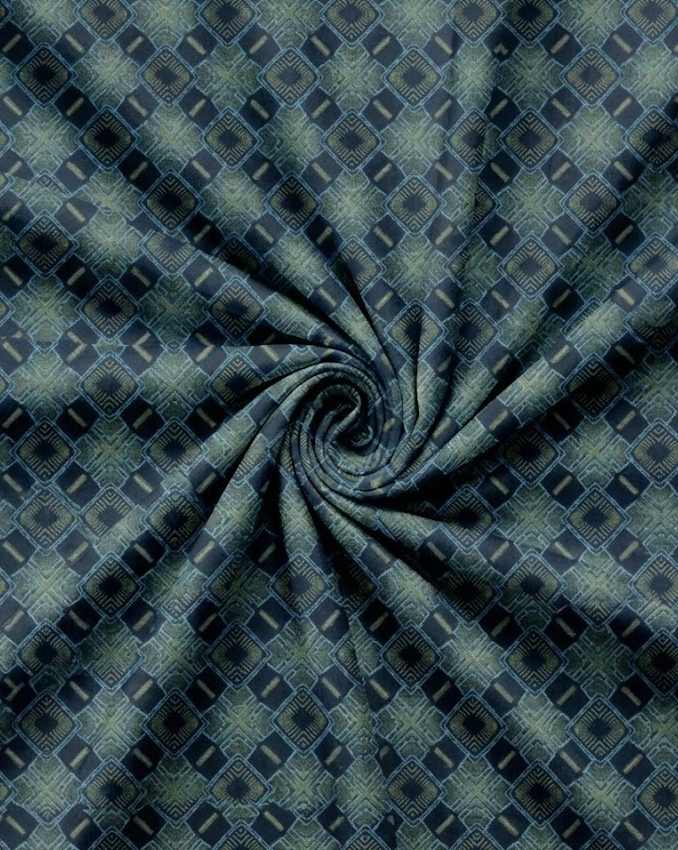 Teal & Navy Geometric Lattice