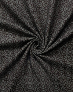 Dark Brown & Mint Floral Damask