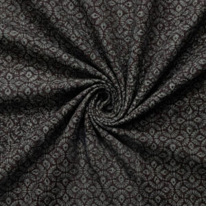 Dark Brown & Mint Floral Damask