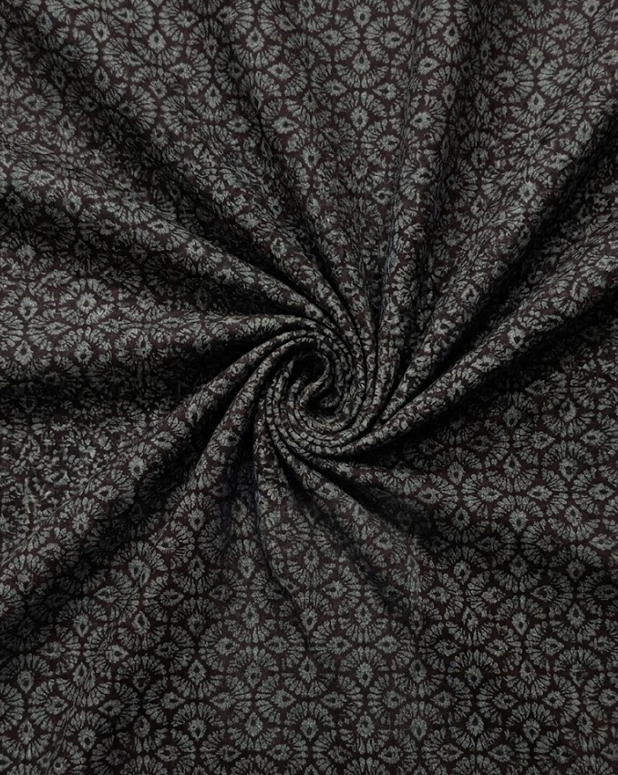 Dark Brown & Mint Floral Damask