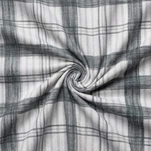 Charcoal & Light Grey Wide Check