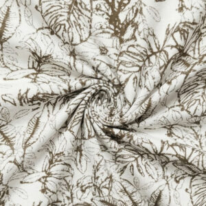 Olive Green Botanical Leaf Sketch