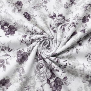 Vintage Plum Floral Toile