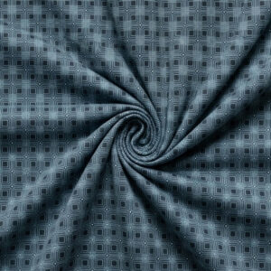 Slate Blue Geometric Lattice Cotton