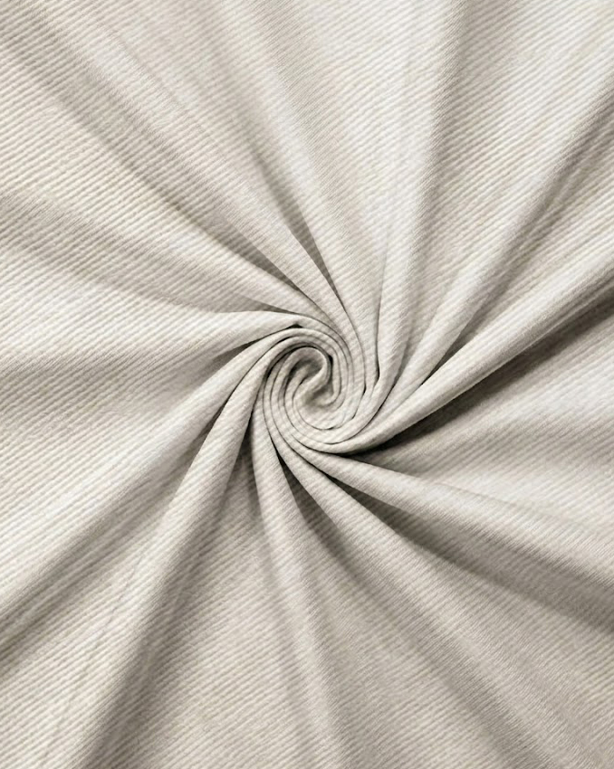 Beige Solid Twill Cotton