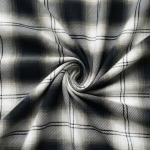 Black, White & Grey Textured Plaid