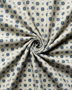 Grey & Blue Diamond Star Geo Print