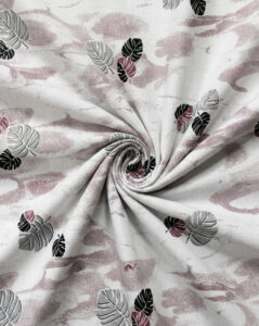 Dusty Rose & Monstera Leaf Abstract