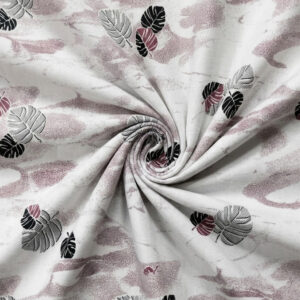Dusty Rose & Monstera Leaf Abstract